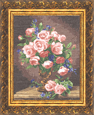 Вышивка ГН-007 Розы и фиалки
