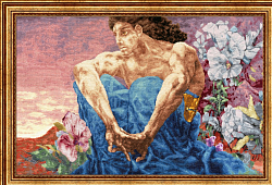 Вышивка МК-081 Демон (сидящий). 1890 Вышивка МК-081 Демон (сидящий). 1890