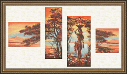 Вышивка АИ-013 Оранжевая река Вышивка АИ-013 Оранжевая река